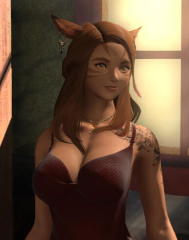 A photo of A'Kane Shoboshi, a Miqo'te woman